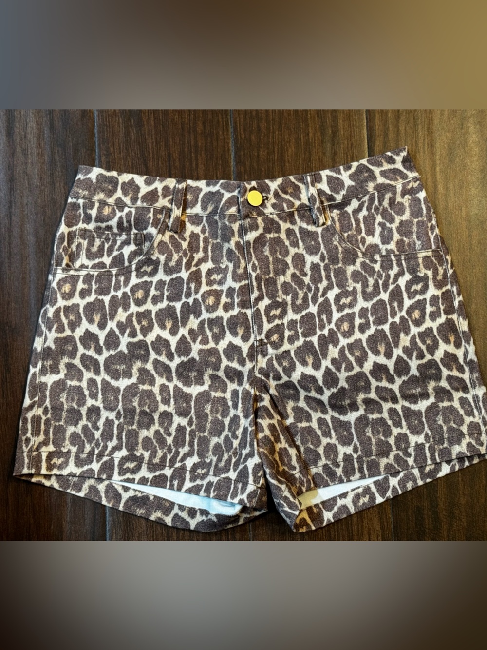Fate Brown Leopard Print Shorts